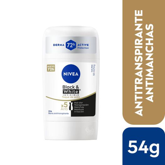 Desodorante NIVEA Barra Black Toque de seda Femenino 54g, , large image number 0