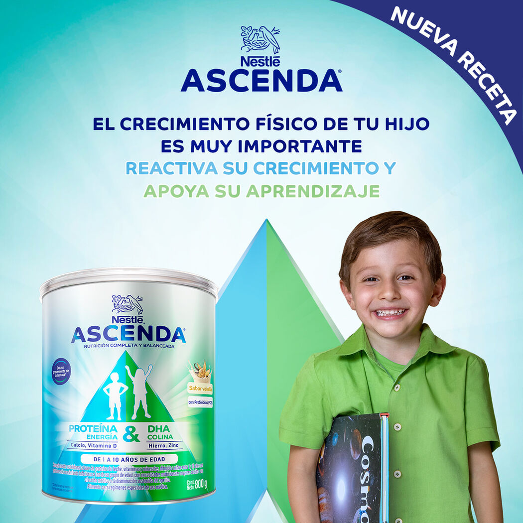 Complemento Nutricional Ascenda Vainilla 800 g, , large image number 2