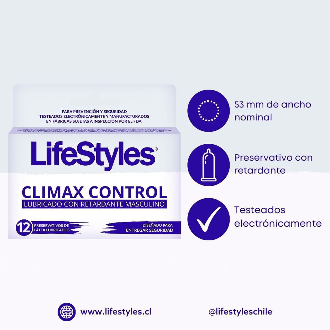 Preservativos Lifestyles Climax Control 12 un, , large image number 1