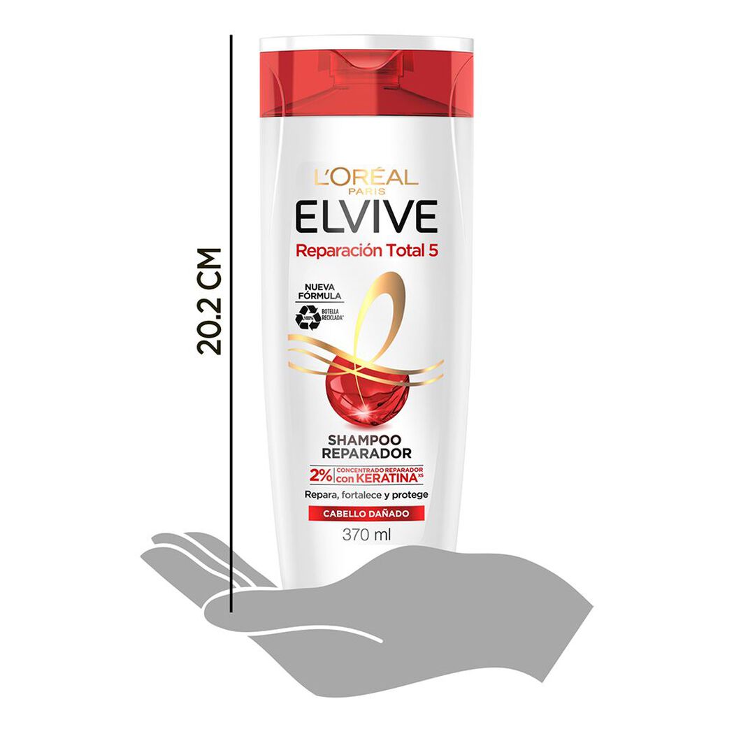 Shampoo Elvive Reparación Total 5 370 mL, , large image number 2