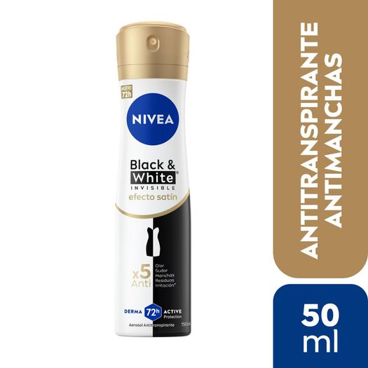 DESODORANTE SPRAY NIVEA BLACK & WHITE TOQUE DE SEDA 150ML, , large image number 0
