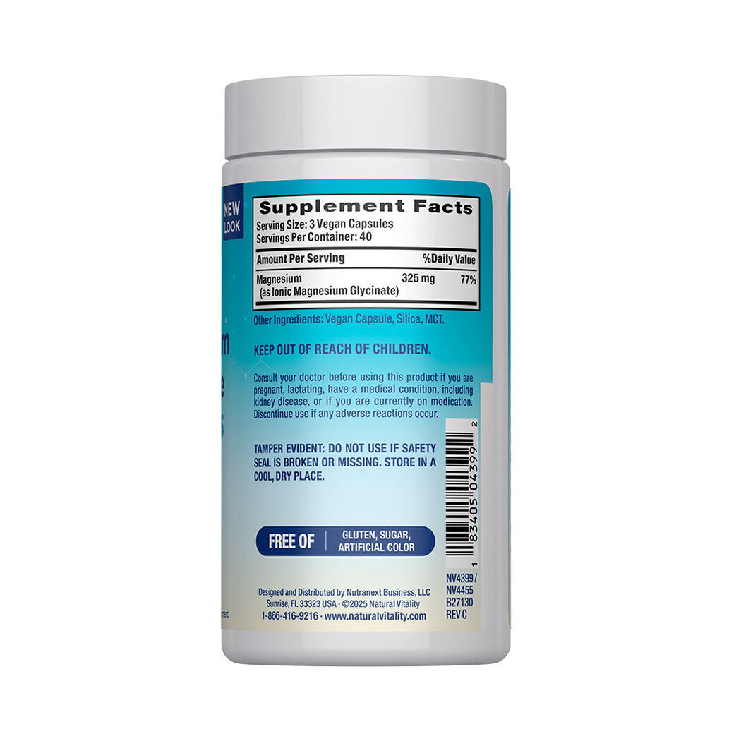 Natural Vitality Calm Magnesio 120 C&aacute;psulas Veganas, , large image number 1