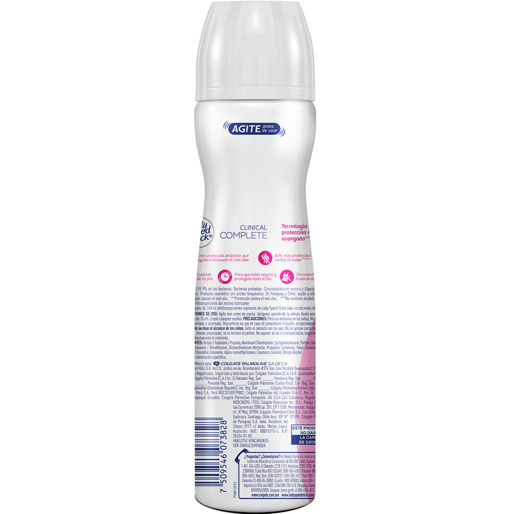 Desodorante en Spray Lady Speed Stick Clinical Complete Antibacterial Powder 93 g, , large image number 3