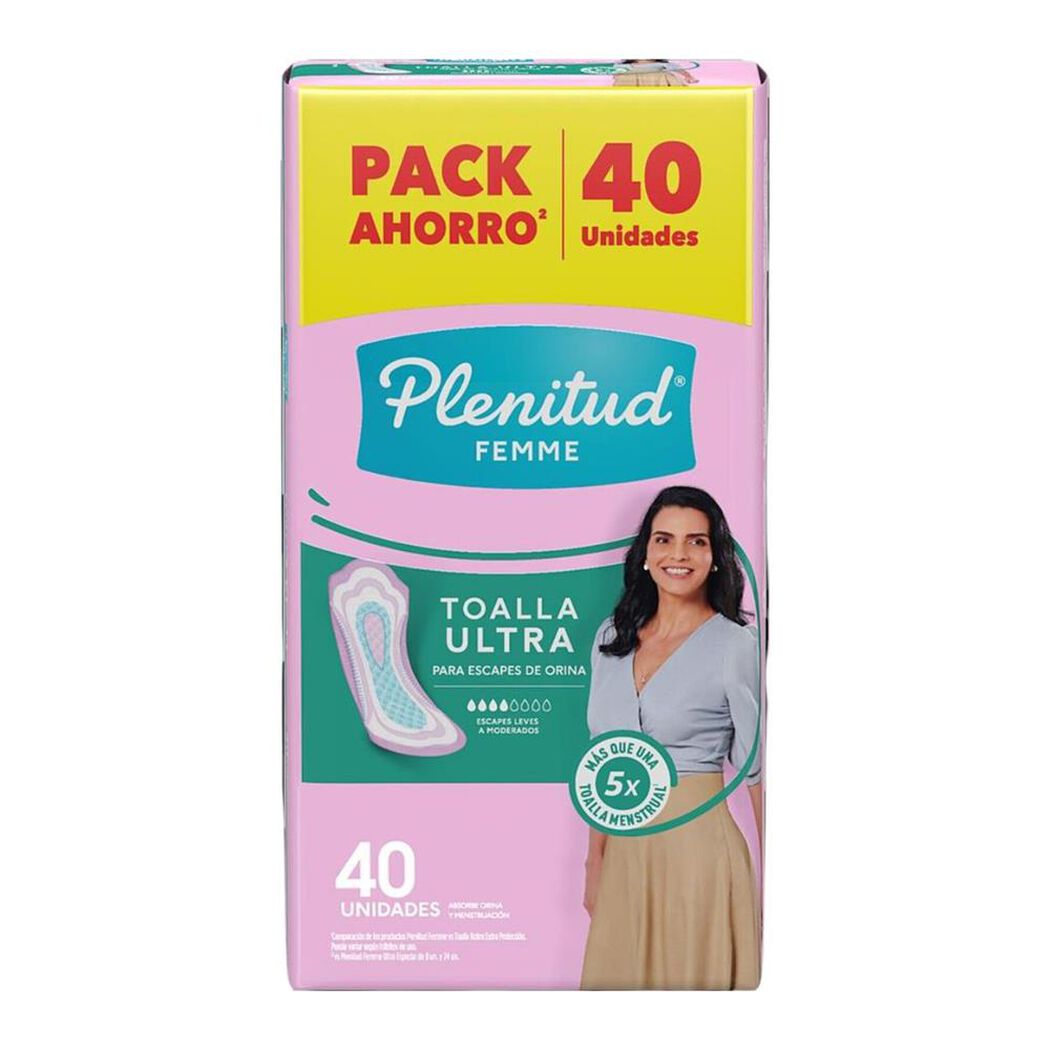 Pack Toalla Ahorro Plenitud Femme X40Un, , large image number 1