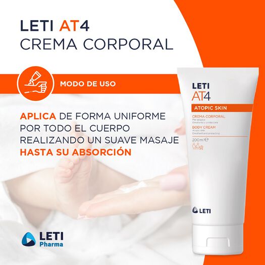 Leti At 4 Crema Corporal x 200 mL Crema Tópica, , large image number 3