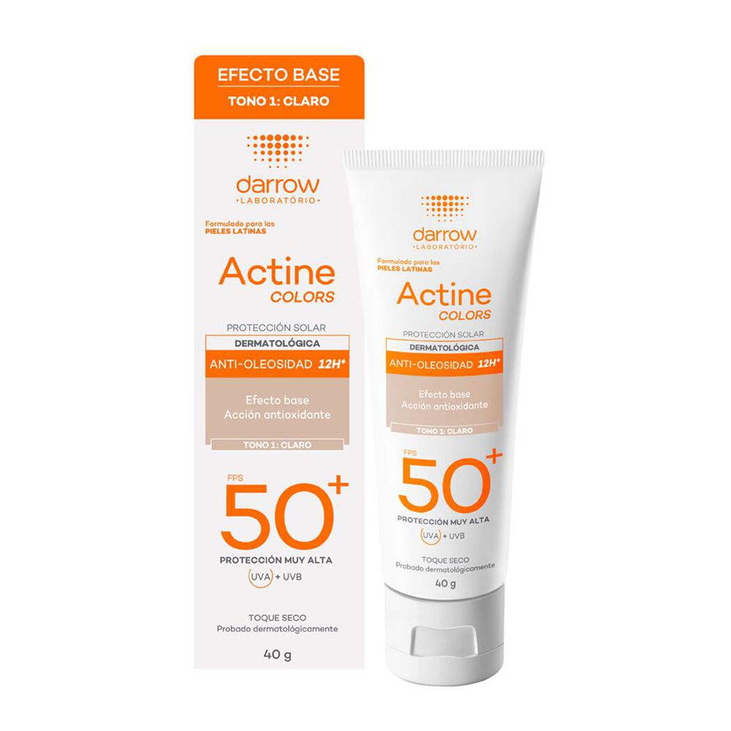 Protector Solar Darrow Actine Colors Claro Toque Seco FPS 50+ 40 mL, , large image number 0