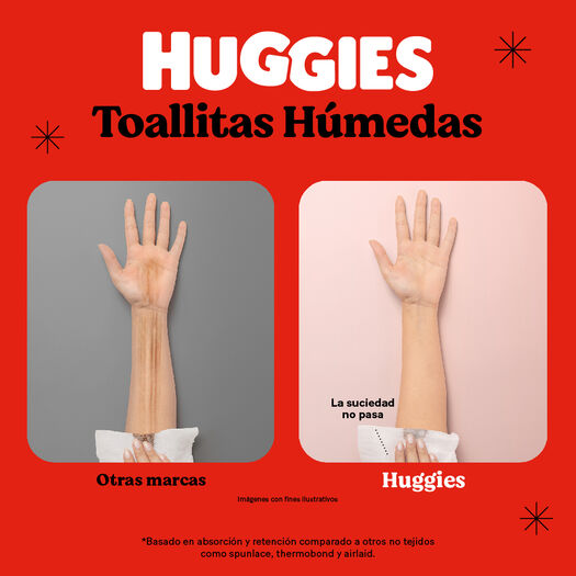Toallas Húmedas Huggies Limpieza Efectiva 48 un, , large image number 2
