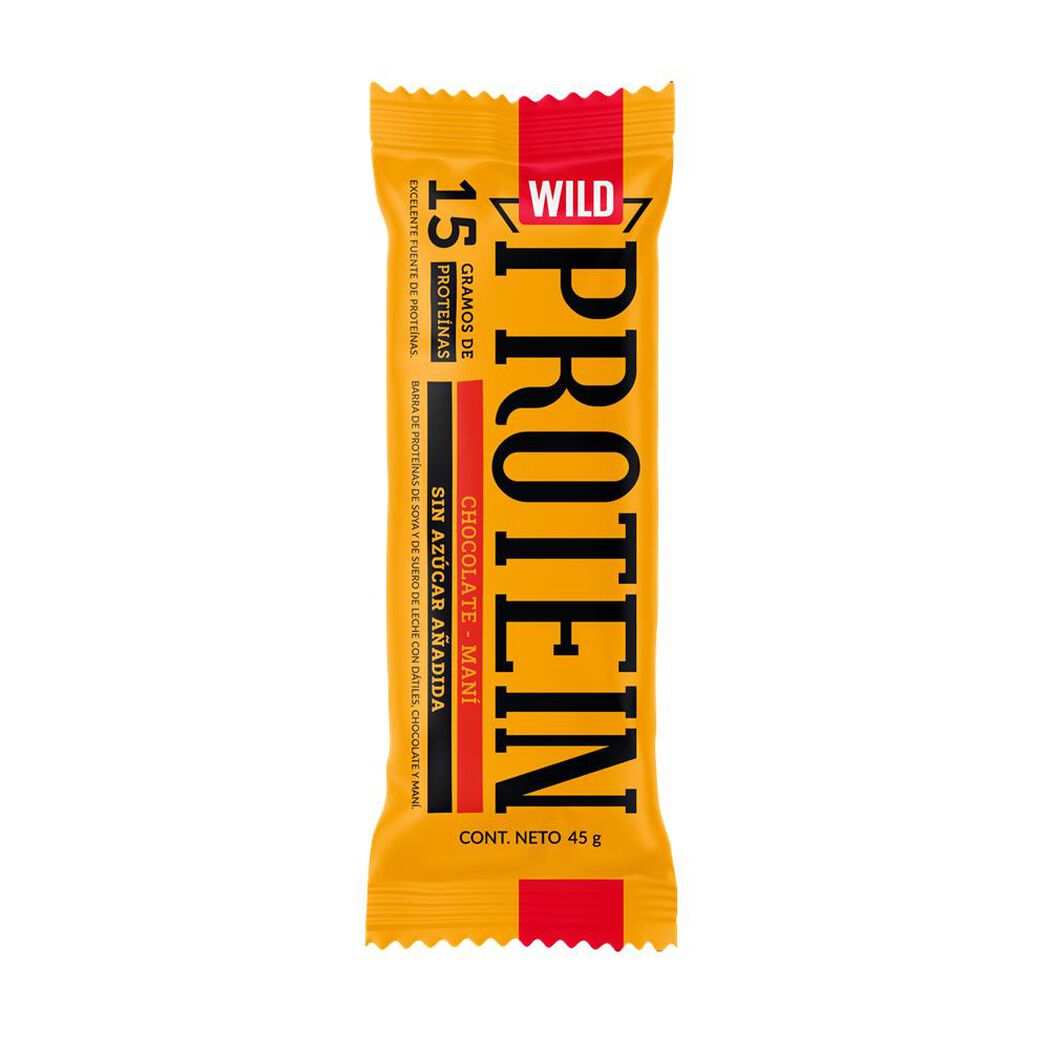 Wild Protein Chocolate+Mani 45g, , large image number 0
