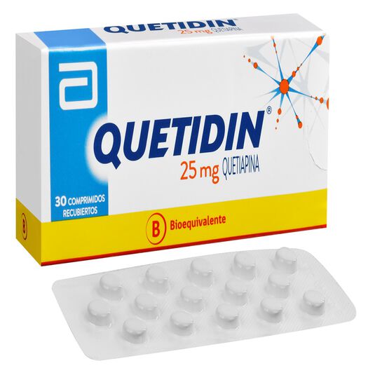 Quetidin 25 mg x 30 Comprimidos Recubiertos, , large image number 0