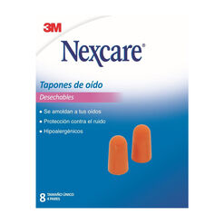 Tapones de oido desechables. Nexcare