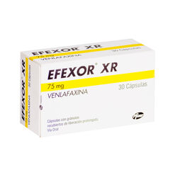Efexor XR 75 mg x 30 Cápsulas con Microgránulos Recubiertos de Liberación Prolongada