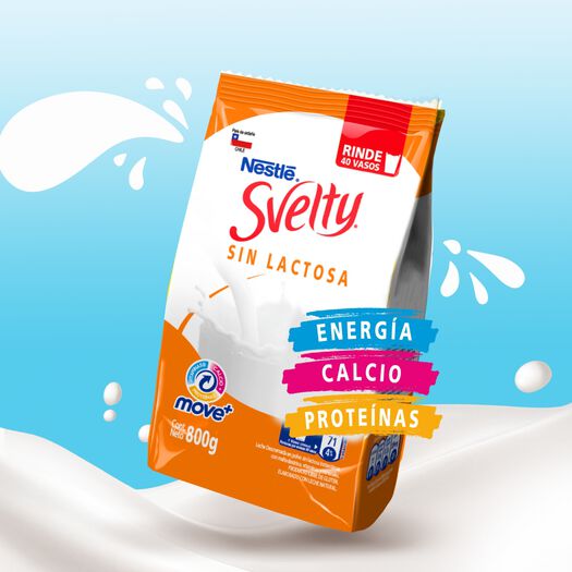 Leche en Polvo Svelty Sin lactosa Descremada 800g , , large image number 1