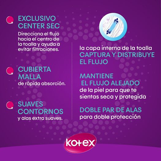 Toalla Higiénica Kotex Nocturna Ultra Fina 15 un, , large image number 3