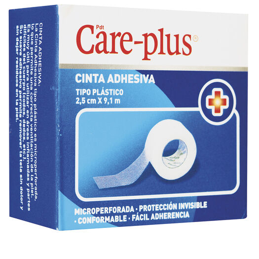 Care-Plus Tipo Plástico Perforado 25 mm x 9,1 m Cinta Adhesiva x 1 Unidad, , large image number 0