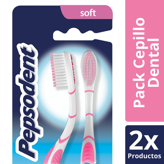 Cepillo de Dientes Pepsodent Double Clean Suave 2 un, , large image number 0