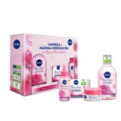 NIVEA Pack Roses Care Agua Micelar 400ml + Crema Día 50ml + Mist 150ml