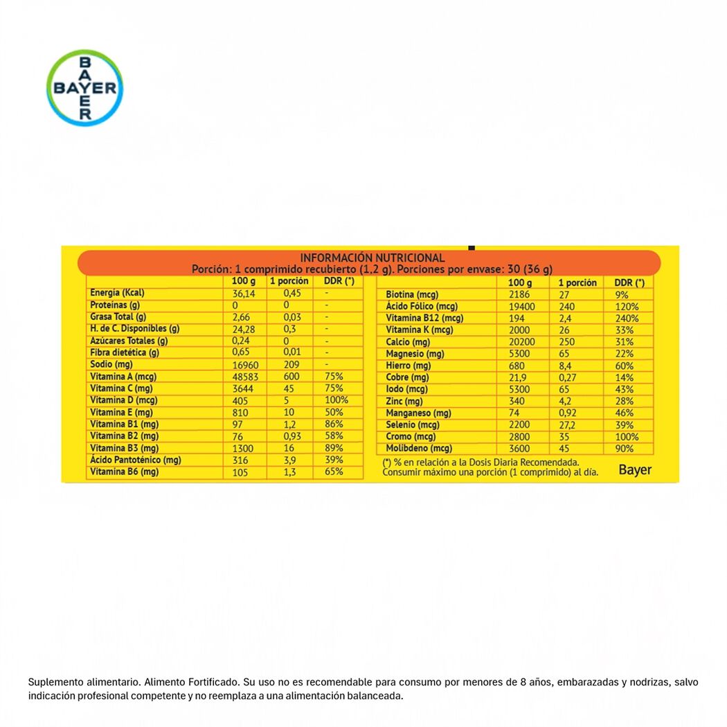 Supradyn Multivitam&iacute;nico 30 Comprimidos Recubiertos, , large image number 2