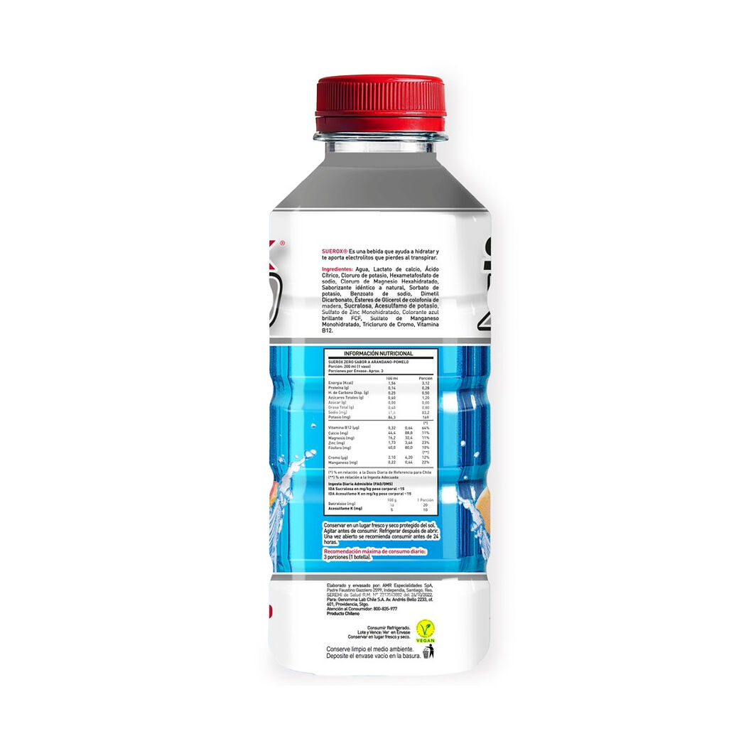 Bebida Suerox Zero Arand-Pomelo 630 ml, , large image number 1