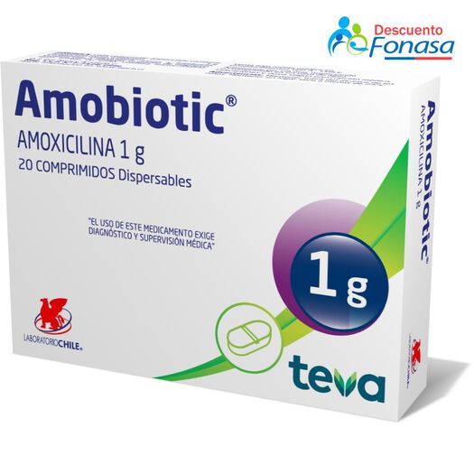 Amobiotic 1 g x 20 Comprimidos Dispersables, , large image number 0