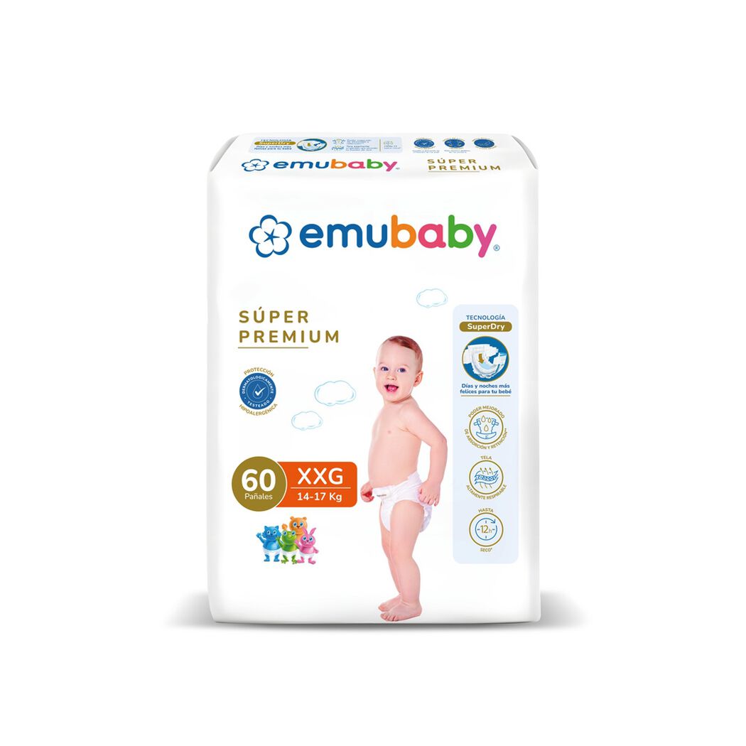 Pa&ntilde;ales Emubaby Super Premium XXG 60 un, , large image number 1