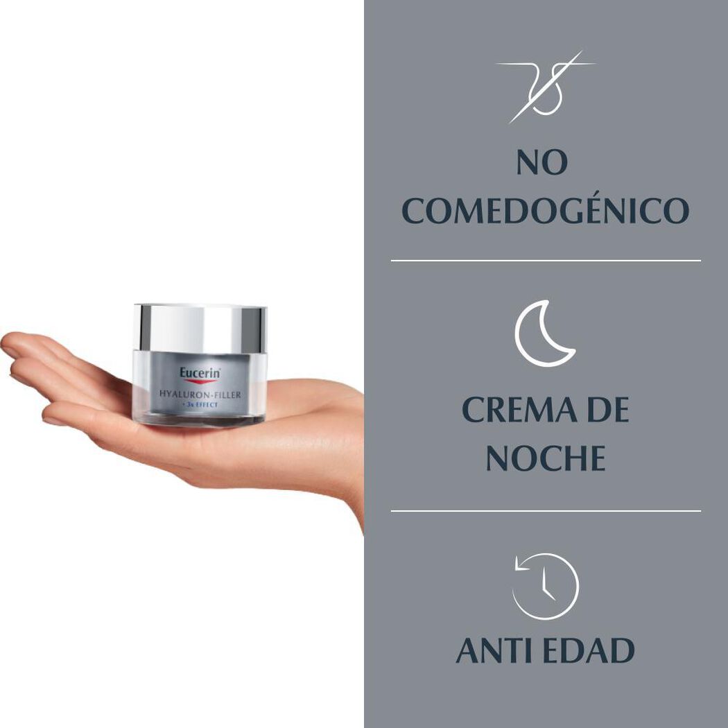 Crema Eucerin Hyaluron Filler Antiarrugas Noche 50 mL, , large image number 3