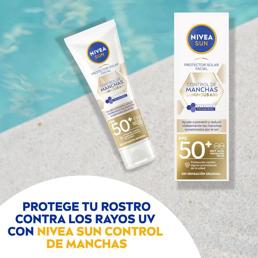 Protector Solar Nivea Sun Luminous FPS 50+ 40Ml, , large image number 3