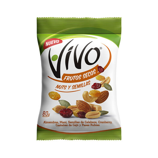 Vivo Frutos Secos Nuts Y Semillas x 80 g, , large image number 0