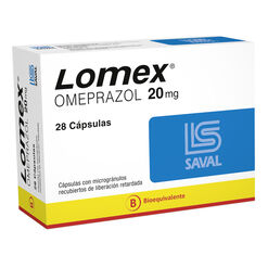 Lomex 20 mg x 28 Capsulas Con Microgranulos Recubiertos De Liberacion Retardada