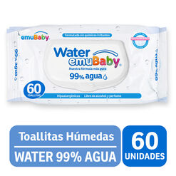 Toallas Húmedas Emubaby Water 60 un