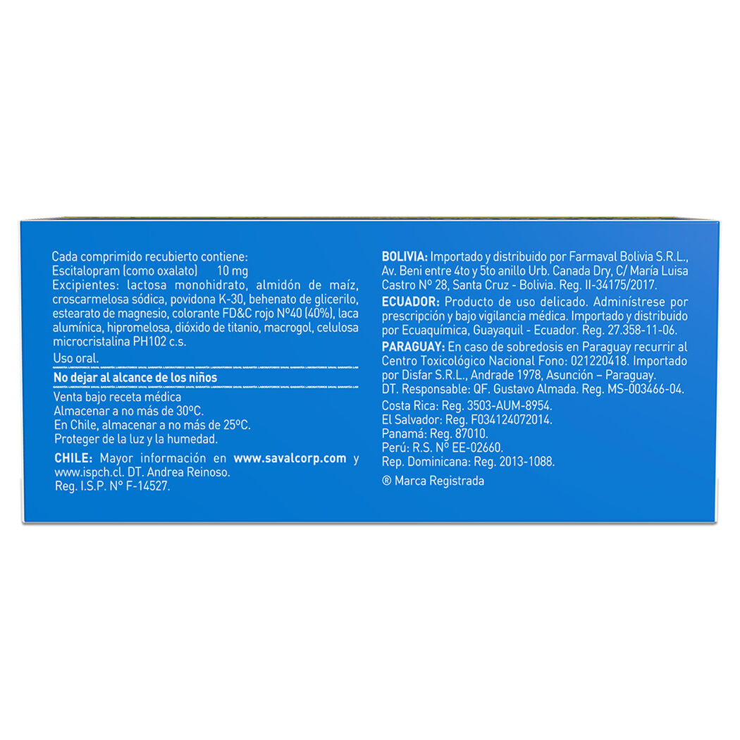 CELTIUM Escitalopram 10 mg 60 comprimidos, , large image number 1