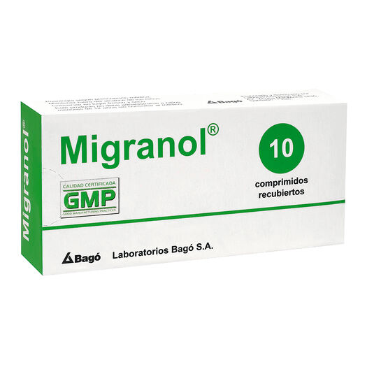 Migranol x 10 Comprimidos Recubiertos, , large image number 0