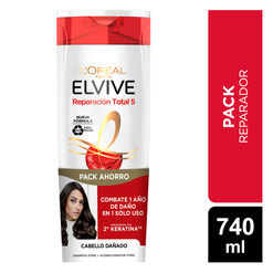 Shampoo Elvive Reparación Total 5 370 mL + Acondicionador 370 mL