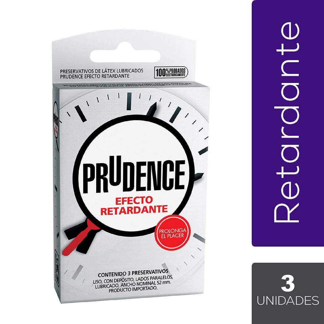 Preservativo Prudence Efecto Retardante 3 un, , large image number 0