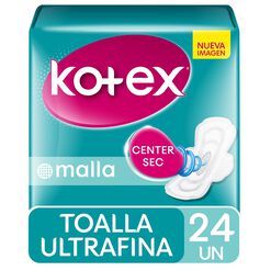 Toalla Higiénica Kotex Ultrafina Malla Con Alas 24 un