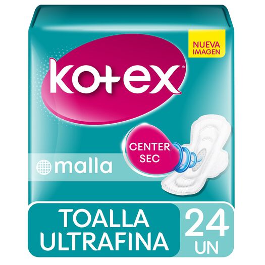 Toalla Higiénica Kotex Ultrafina Malla Con Alas 24 un, , large image number 0