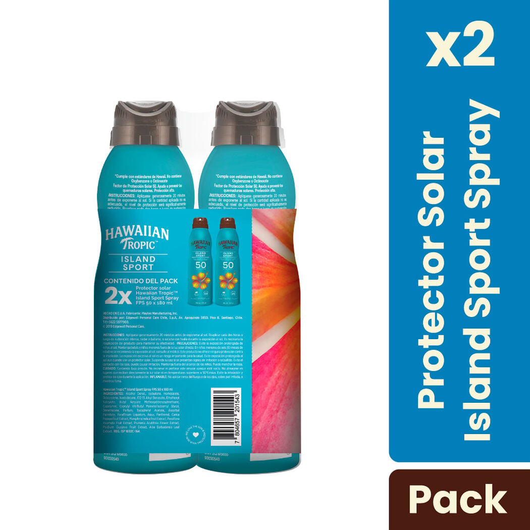 Protector Solar Hawaiian Tropic Island Sport Ultra Light FPS 50 240 mL 2 un, , large image number 1