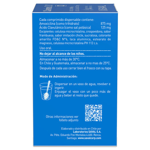 Clavinex Duo CD 875 mg/125 mg x 14 Comprimidos Dispersables, , large image number 1