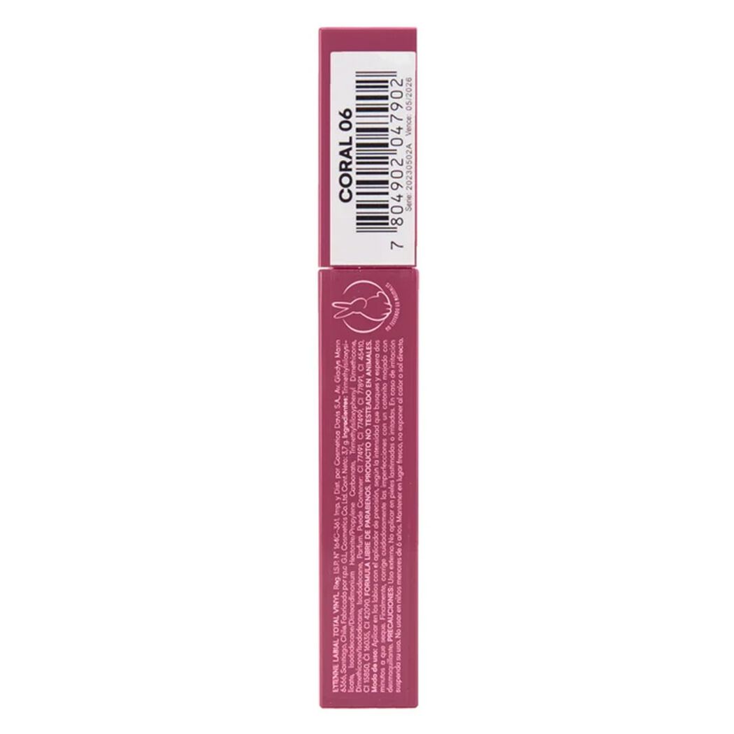 Labial L&iacute;quido Total Vinyl N06 Coral Etienne, , large image number 2