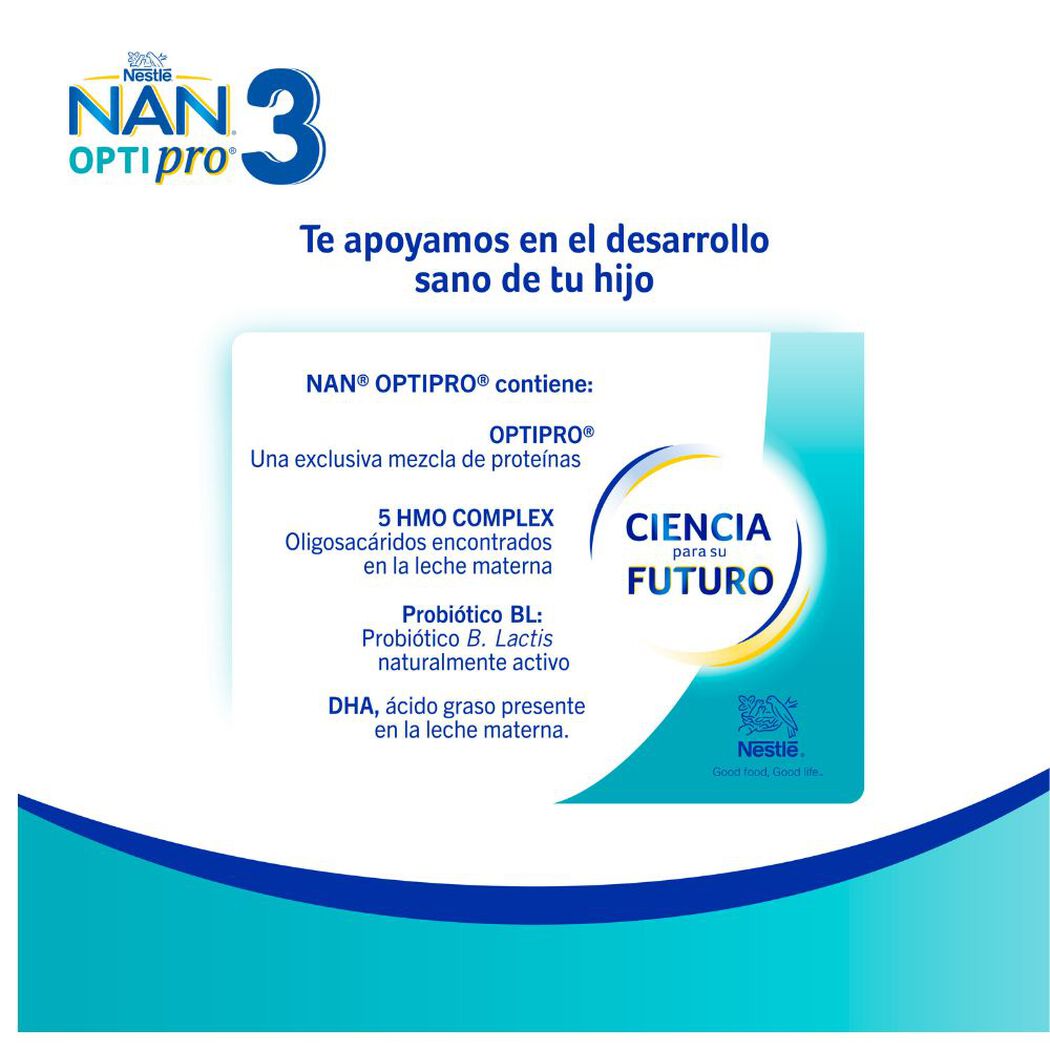Fórmula Infantil Nan 3 Optipro 800 g, , large image number 3
