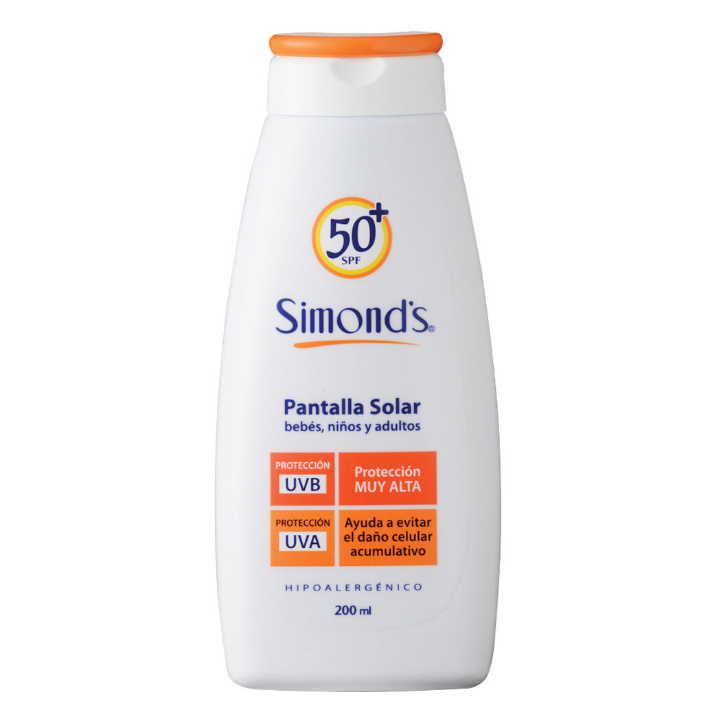 Protector Solar Simonds Hipoalerg&eacute;nico FPS 50+ 200 mL, , large image number 0