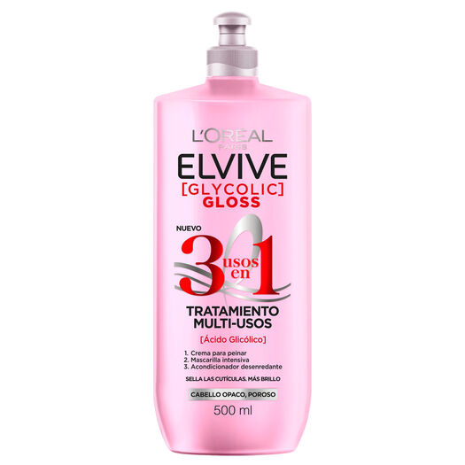 Tratamiento Elvive Glycolic Gloss 3 en 1 Ácido Glicólico 500 mL, , large image number 0