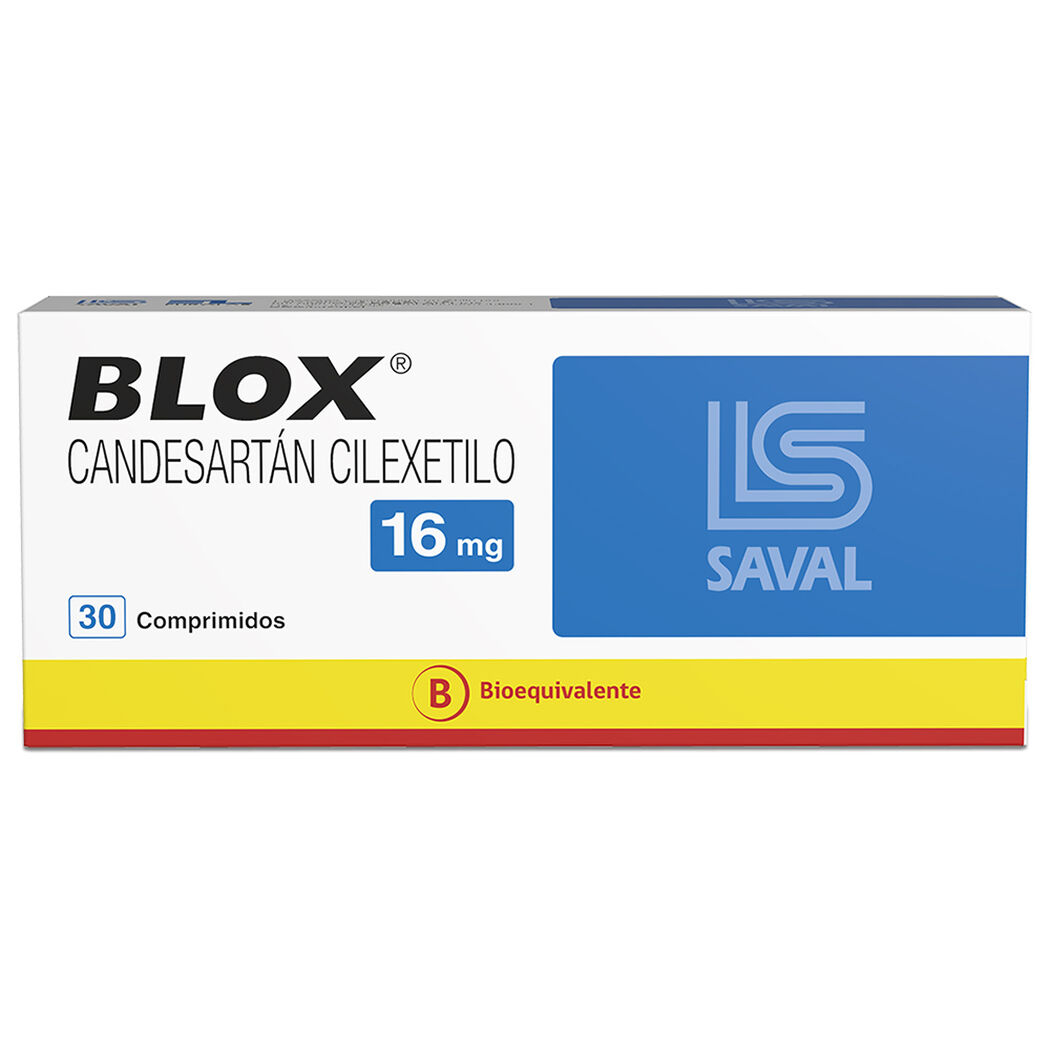 BLOX Candesartán cilexetilo 16 mg 30 comprimidos, , large image number 0