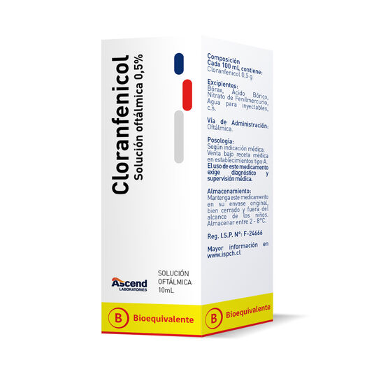 Cloranfenicol 0.5 % x 10 ml Solución Oftálmica ASCEND, , large image number 0