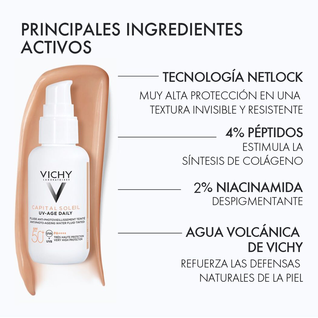 Protector Solar Vichy Capital Soleil UV Age Daily Con Color Rostro FPS 50+ 40 mL, , large image number 2