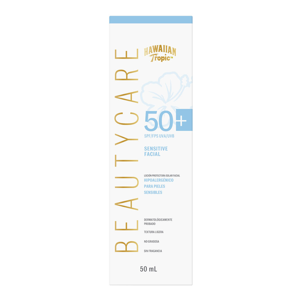 Protector Solar Beauty Care Sensitive Facial SPF 50+ 50 mL, , large image number 0