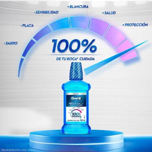 Enjuague Bucal Oral B 100% 500ml, , large image number 1