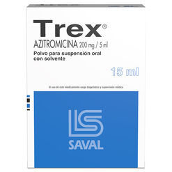 Trex 200 mg/5 mL x 15 mL Polvo Para Suspensión Oral Con Solvente