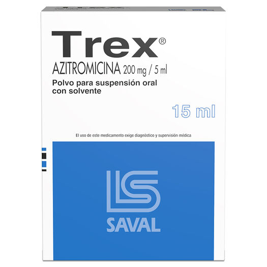 Trex 200 mg/5 mL x 15 mL Polvo Para Suspensión Oral Con Solvente, , large image number 0