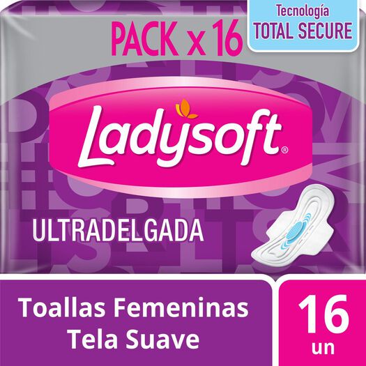 Ladysoft Toalla Higiénica Ultra Delgada x 16 Unidades, , large image number 0