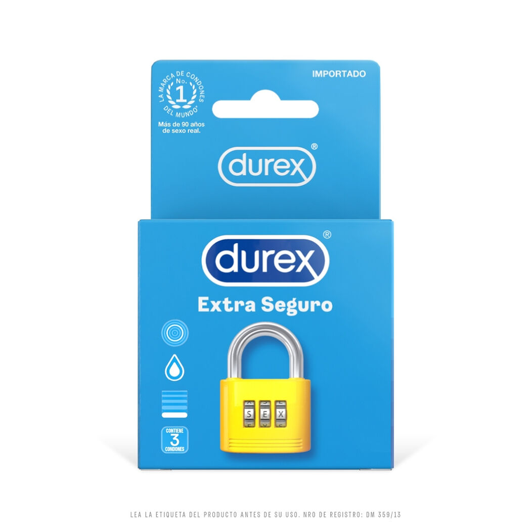 Durex Condones Extra Seguro 3 unidades, , large image number 4